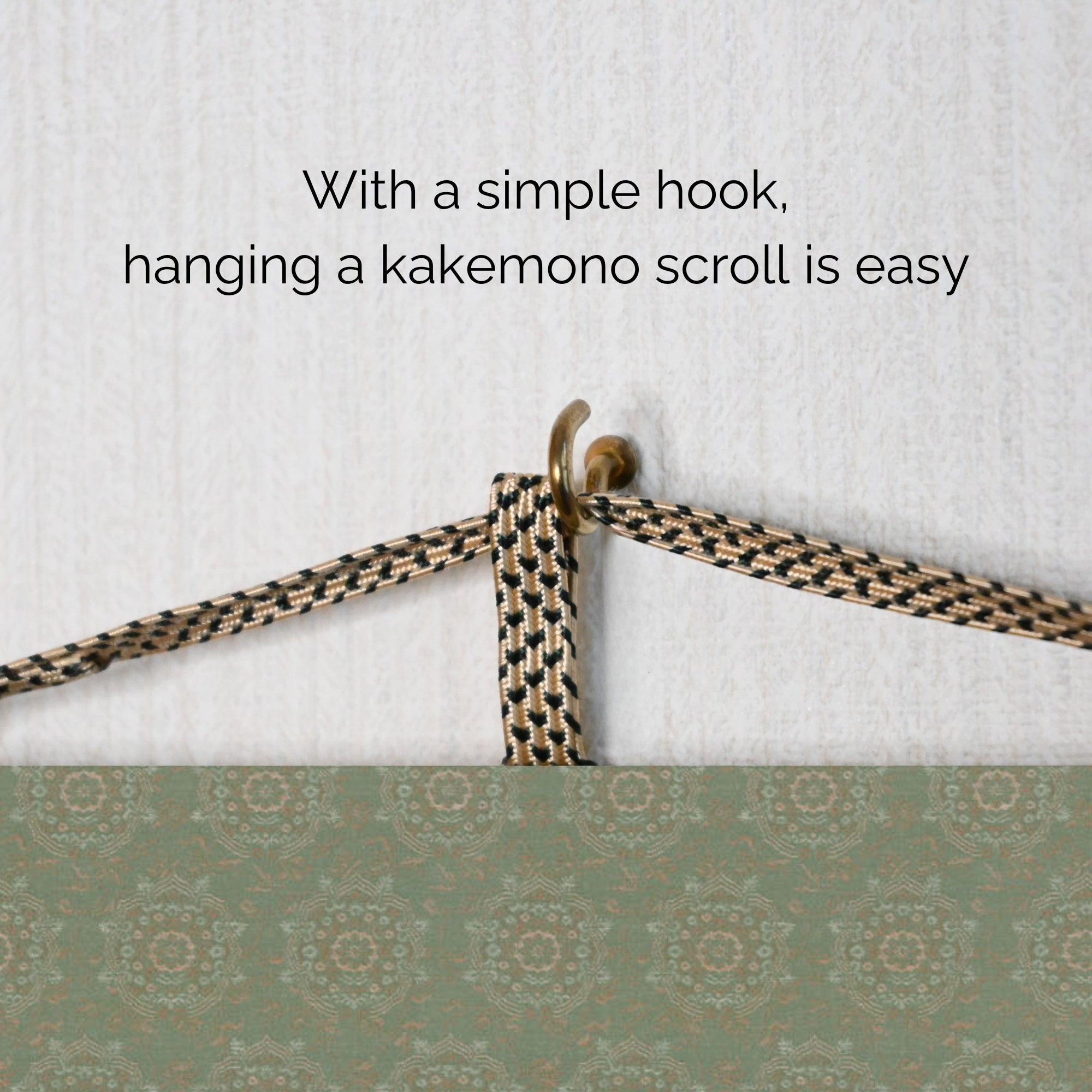 Japanische Matcha Kakemono Wandrolle – Matcha-Besen und Teezeremonie